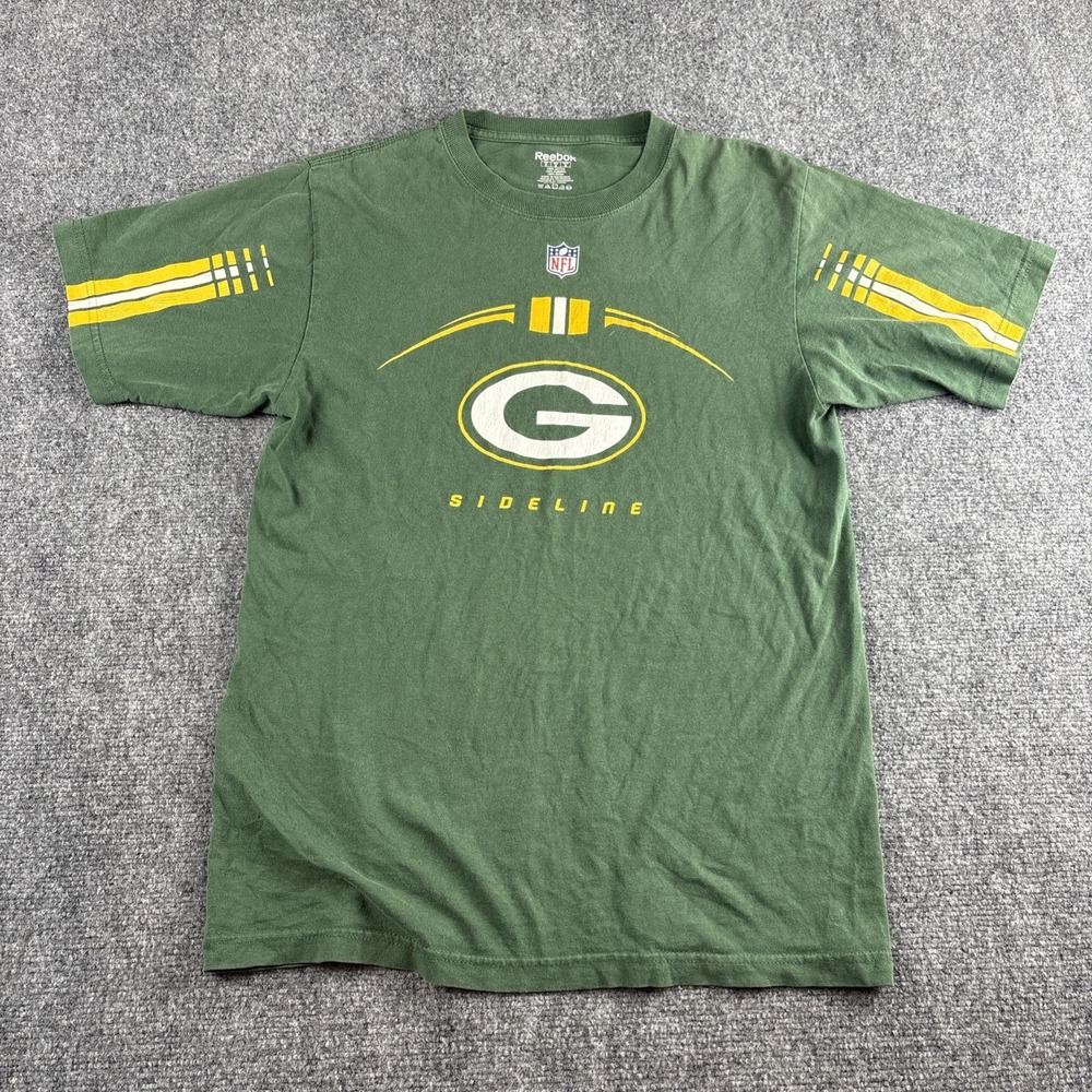 Vintage Reebok Green Bay Packers Sideline Graphic T-Shirt - Men's Size Medium